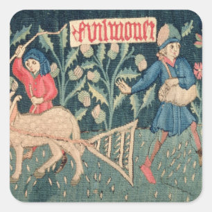 The Labours of the Months, Alsace (tapestry)		Vict Square Sticker