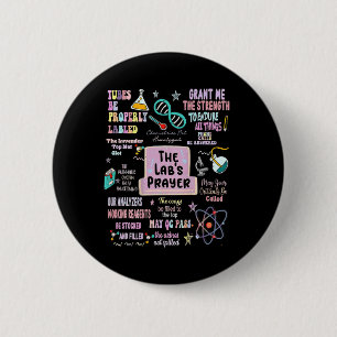 The Labs Prayer Medical Laboratory Scientist Lab 6 Cm Round Badge