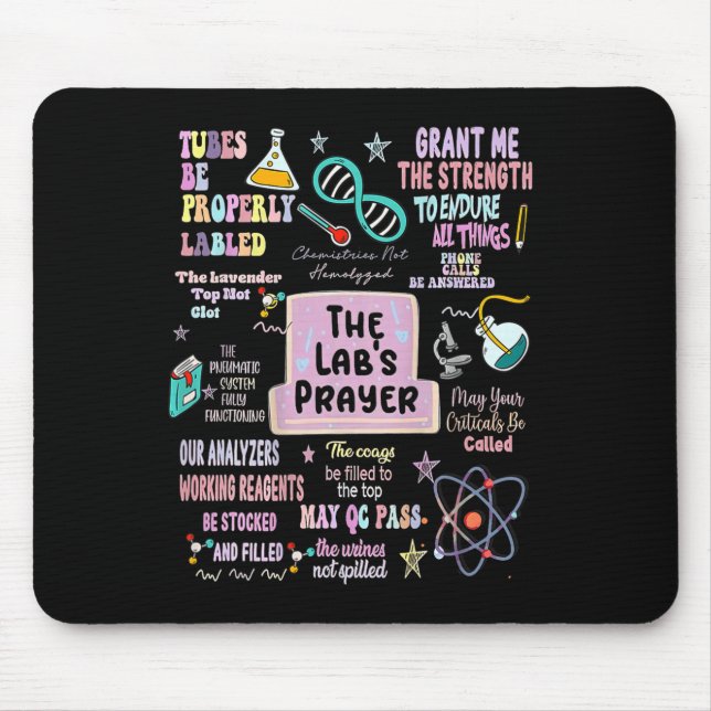The Labs Prayer Medical Laboratory Scientist Lab Mouse Pad (Front)