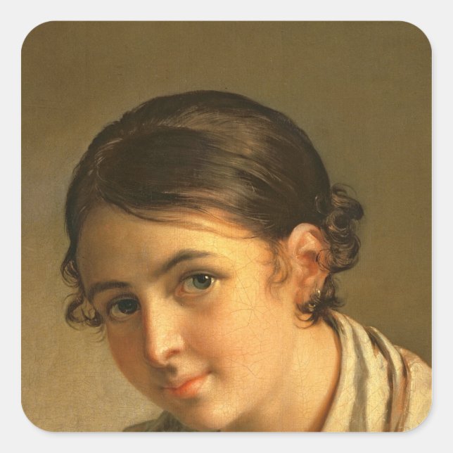 The Lacemaker, 1823 Square Sticker (Front)