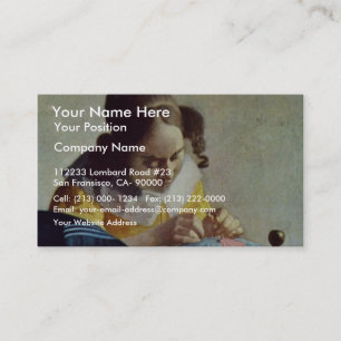 The Lacemaker, Français La Dentelière, By Verme Business Card