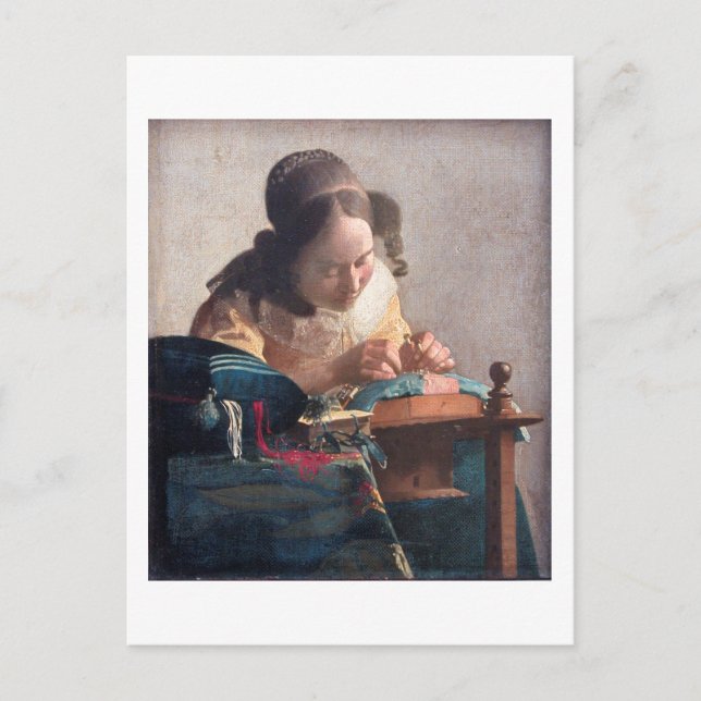 The Lacemaker, Johannes Vermeer, 1669-1670 Postcard (Front)