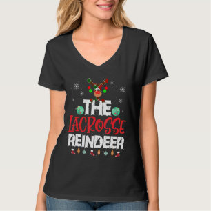 The Lacrosse Reindeer Christmas Pajama Family Matc T-Shirt