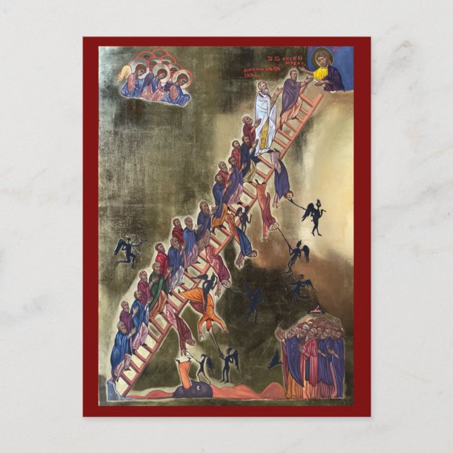 The Ladder of Divine Ascent Icon Postcard (Front)