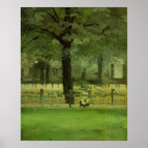 The Ladie's Mile, Kensington Gardens (oil on panel Poster