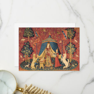 The Lady and The Unicorn by Old Master Thank You Card