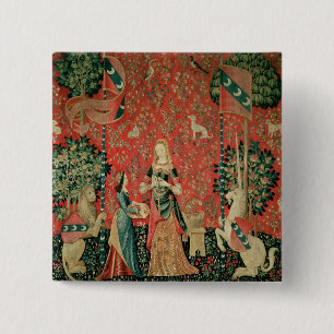 The Lady and the Unicorn: 'Smell' 15 Cm Square Badge