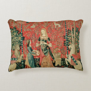 The Lady and the Unicorn: 'Smell' Decorative Cushion