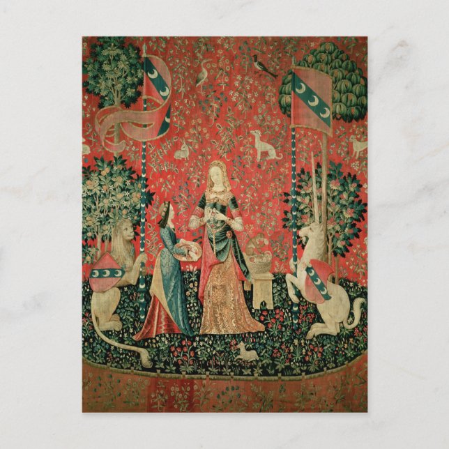 The Lady and the Unicorn: 'Smell' Postcard (Front)