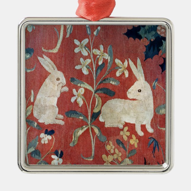 The Lady and the Unicorn: 'Taste' Metal Tree Decoration (Front)