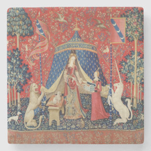 The Lady and the Unicorn: 'To my only desire' 2 Stone Coaster