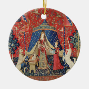 The Lady and the Unicorn: 'To my only desire' Ceramic Tree Decoration