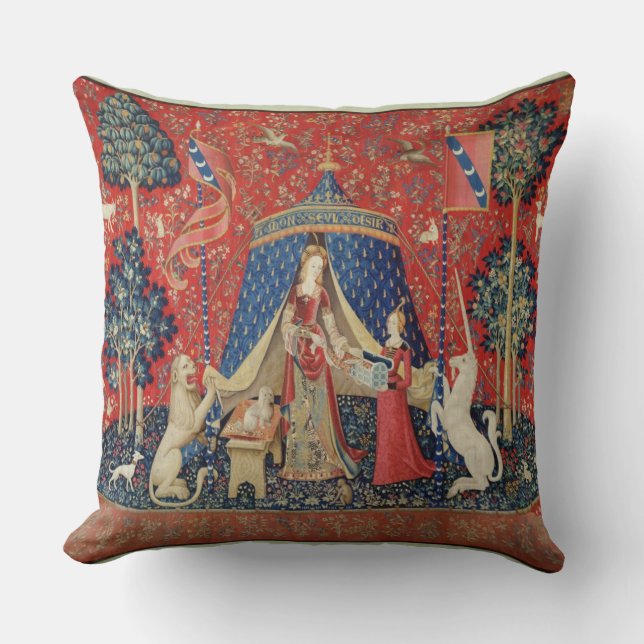 The Lady and the Unicorn: 'To my only desire' Cushion (Front)