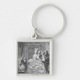 The lady at the Palais de la Reine Key Ring