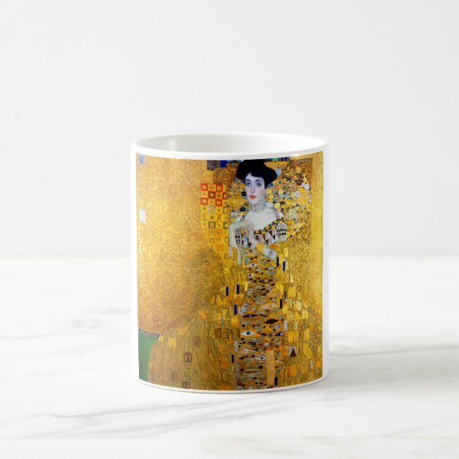 The Lady in Gold, Gustav Klimt Coffee Mug (Center)