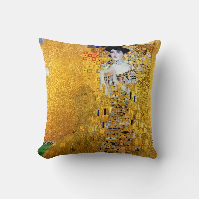 The Lady in Gold, Gustav Klimt Cushion (Front)