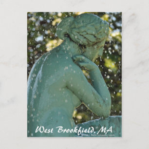 The Lady in the Fountain West Brookfield Post Card
