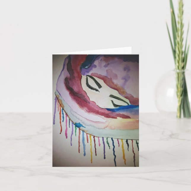 the lady in the scarf holiday card (Front)