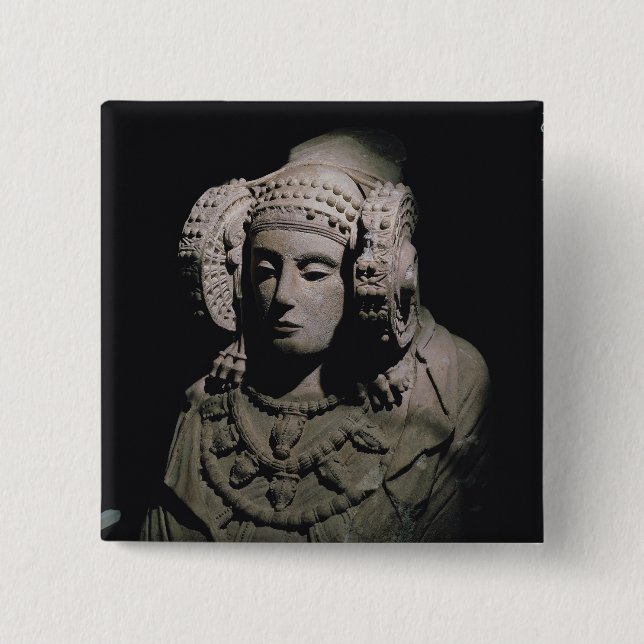 The Lady of Elche 15 Cm Square Badge (Front)