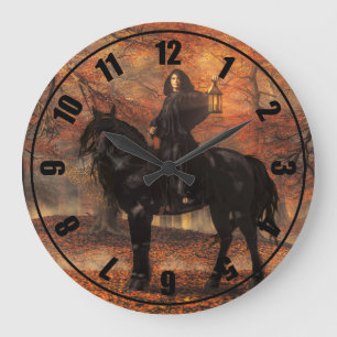 The Lady of Halloween Large Clock