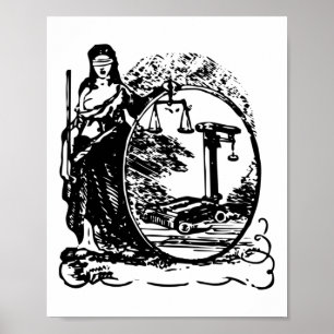 The Lady Of Justice Sticker Poster