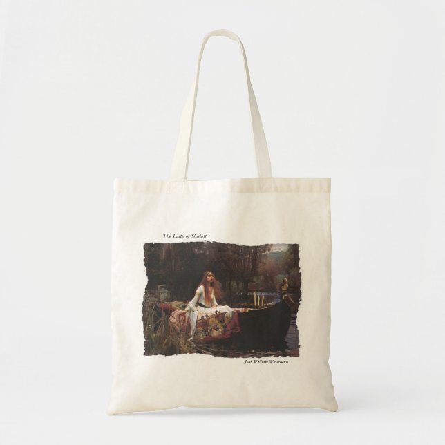 The Lady of Shallot Tote Bag (Front)