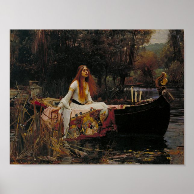 The Lady Of Shallot - Waterhouse Poster (Front)