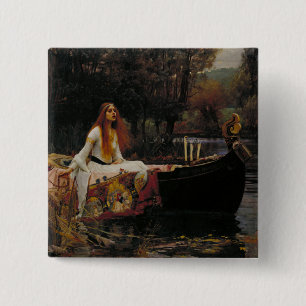 The Lady of Shalott: A Celtic Lake Ghost Story 15 Cm Square Badge