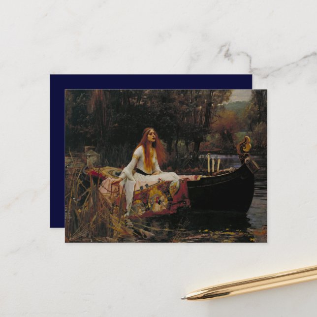 The Lady of Shalott: A Celtic Lake Ghost Story Postcard (Front/Back In Situ)