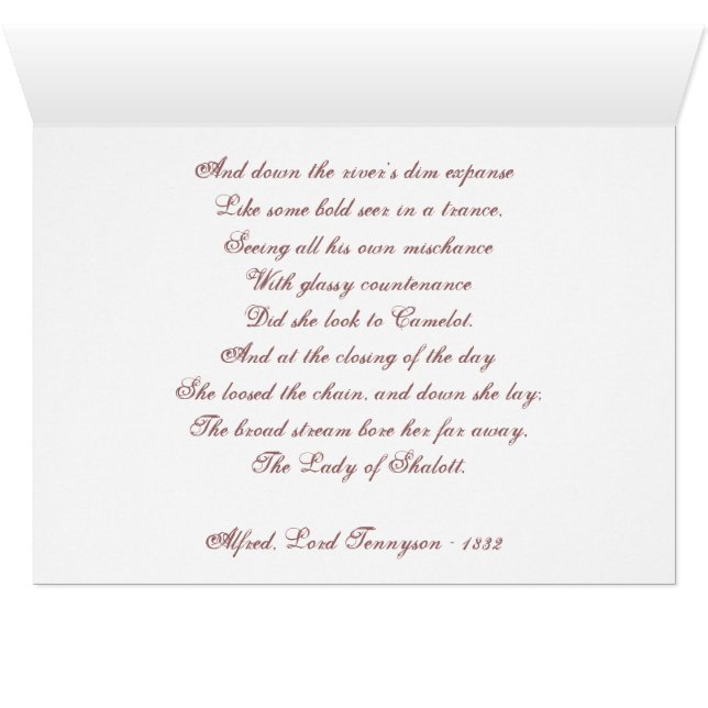 "The Lady of Shalott" by John W. Waterhouse (Inside Horizontal (Bottom))