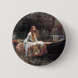 The Lady of Shalott by John W. Waterhouse 6 Cm Round Badge