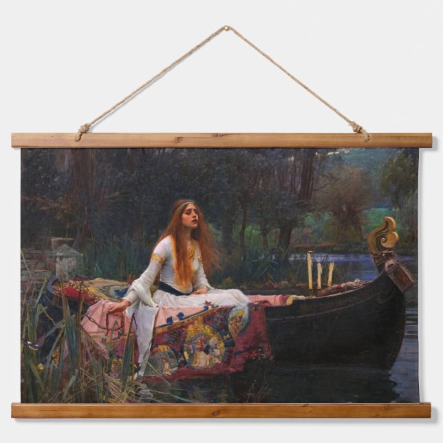 The Lady of Shalott by John William Waterhouse Hanging Tapestry (Front)