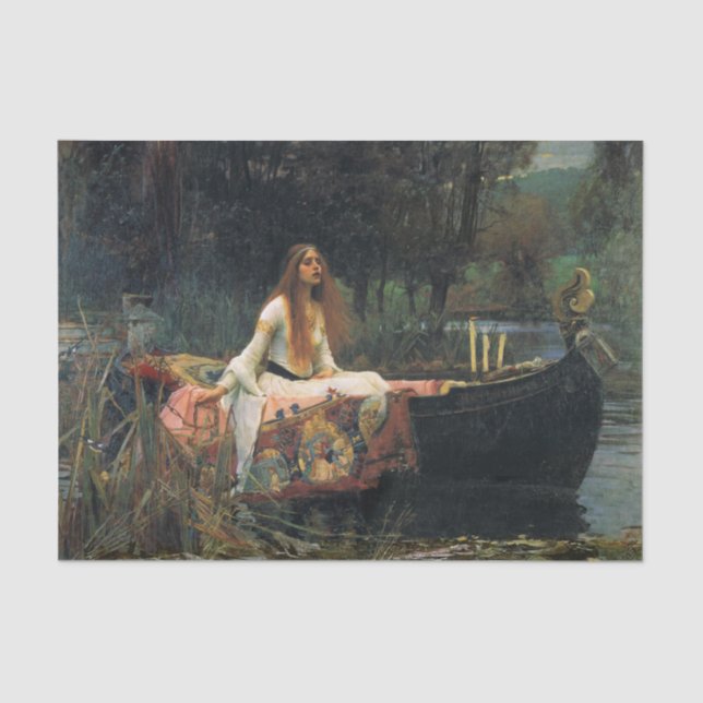 The Lady of Shalott, by John William Waterhouse Tissue Paper (Front)