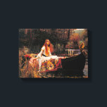 The Lady of Shalott John William Waterhouse Canvas Print<br><div class="desc">This canvas art features a classic oil painting by John William Waterhouse - 'The Lady of Shalott' (1888),  based on a poem by Alfred,  Lord Tennyson. The origin of both is in the King Arthur legend,  inspired by the character of Elaine of Astolat.</div>