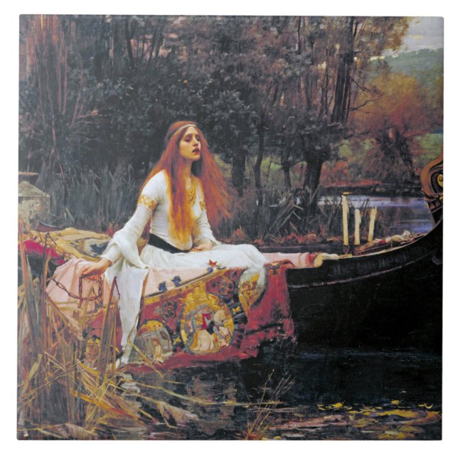 The Lady of Shalott, John William Waterhouse Tile (Front)