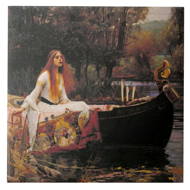 The Lady of Shalott (Mediaeval Beauty) Tile (Front)