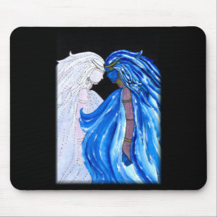 The Lady of the Blue Flame Mouse Pad