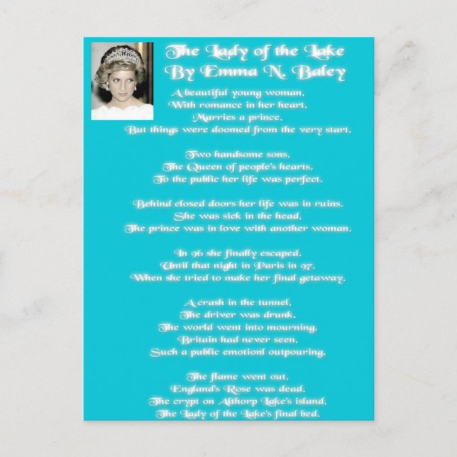 The Lady of the Lake Postcard (Front)