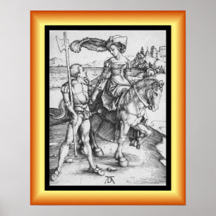 The Lady On Horseback And The Lansquenet ~ * ~ Poster