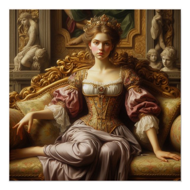 The lady resting poster (Front)