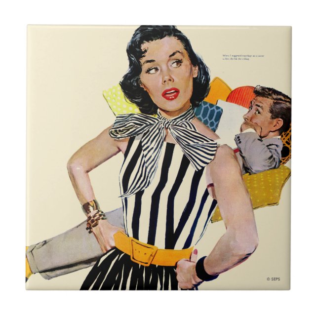 The Lady Was Insulted 2 Tile (Front)