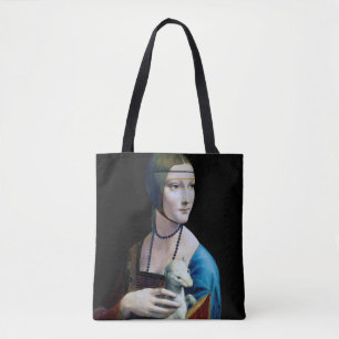 The Lady with an Ermine, Leonardo da Vinci Tote Bag