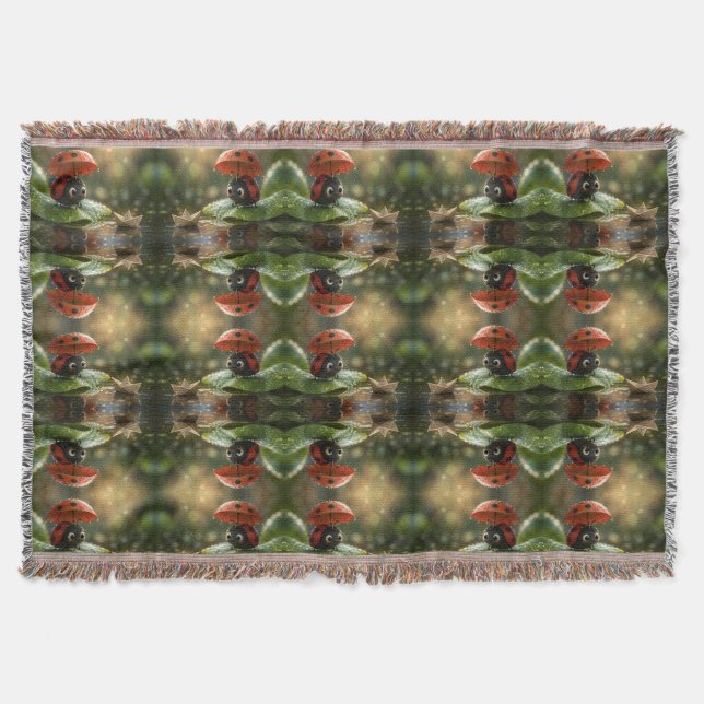 The Ladybug and the Hidden Nectar Kingdom.10 Throw Blanket (Front)