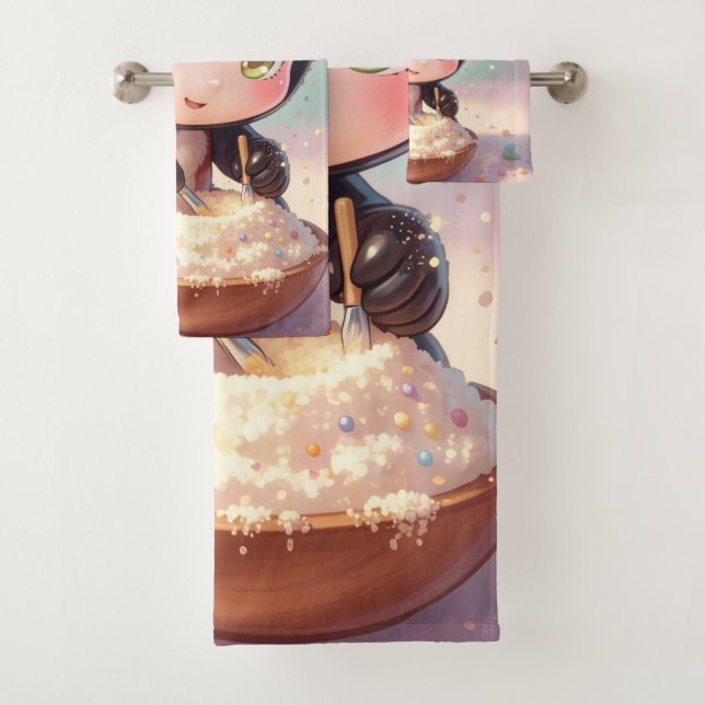 The Ladybug and the Hidden Nectar Kingdom.1 Bath Towel Set (Insitu)