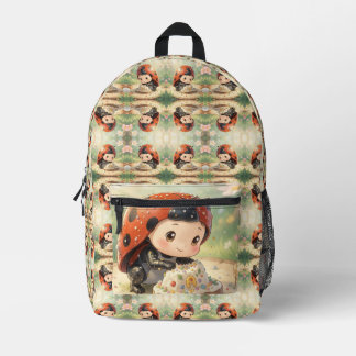 The Ladybug and the Hidden Nectar Kingdom Printed Backpack