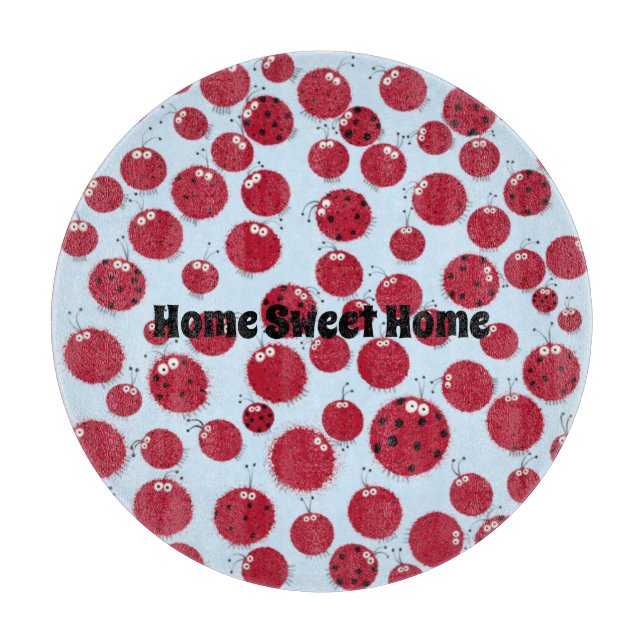 The Ladybug Shindig Cutting Board (Front)