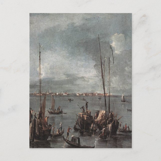 'The Lagoon Looking Towards Murano' Postcard (Front)