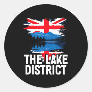 The Lake District + British Flag Classic Round Sticker