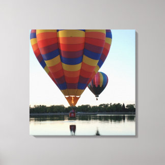 The Lake Fly By - Hot Air Ballooning in CO Canvas Print
