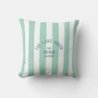 The Lake House Custom Crest Green Nautical Stripe